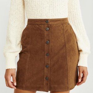 NWT Abercrombie and Fitch Faux Suede Mini Skirt -